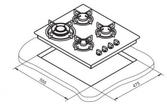Газовая варочная поверхность Darina 2T BGC 341 12 B черный от магазина РЭССИ