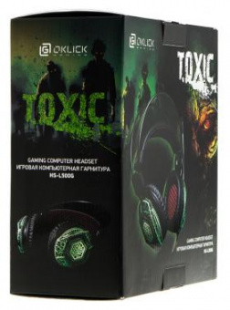 Наушники с микрофоном Оклик HS-L500G TOXIC черный 2.2м мониторные оголовье (472656) от магазина РЭССИ