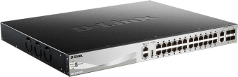 Коммутатор D-Link DGS-3130-30PS/B1A 24G 2x10G 4SFP+ 24PoE 370W управляемый от магазина РЭССИ