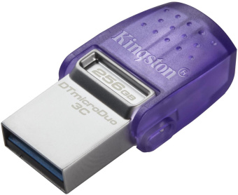 Флеш Диск Kingston 256Gb DataTraveler microDuo 3C DTDUO3CG3/256GB USB3.0 фиолетовый от магазина РЭССИ