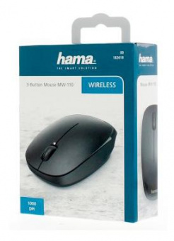 Мышь Hama MW-110 черный оптическая (1000dpi) беспроводная USB для ноутбука (2but) от магазина РЭССИ