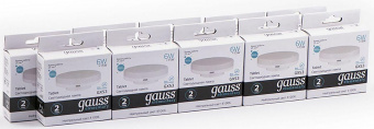 Лампа светодиодная Gauss Elementary GX53 6Вт цок.:GX53 таблетка 220B 4100K св.свеч.бел.ней. (упак.:10шт) (83826) от магазина РЭССИ