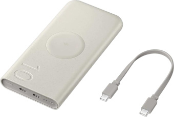 Мобильный аккумулятор Samsung EB-U2510 10000mAh 25W 3A 2xUSB-C беспров.зар. бежевый (EB-U2510XUEGRU) от магазина РЭССИ
