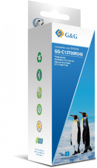 Чернила G&G GG-C13T00R240 голубой 70мл для Epson EcoTank 7700/7750 от магазина РЭССИ
