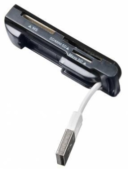 Устройство чтения карт памяти USB2.0 Buro BU-CR-108 черный от магазина РЭССИ