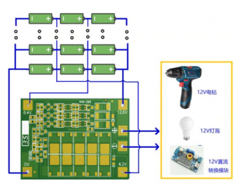 BMS 3S 60A Enhanced 12,6V контроллер заряда li-ion акк.(3S08) от магазина РЭССИ