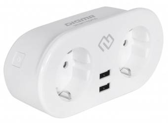 Умная розетка Digma DiPlug 400 EU Wi-Fi белый (TY1932) от магазина РЭССИ