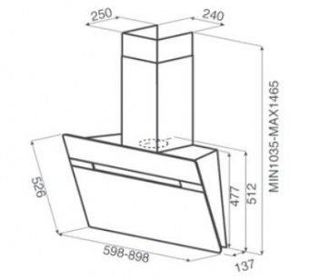Вытяжка каминная Jet Air Viki WH/A/60 белый управление: сенсорное (1 мотор) от магазина РЭССИ