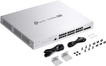Коммутатор TP-Link Omada Pro S5500-24GP4XF (L2+) 24x1Гбит/с 4xКомбо(10GBase-T/SFP+) 4SFP+ 24PoE+ 384W управляемый от магазина РЭССИ