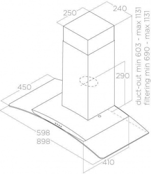Вытяжка каминная Elica Circus IX/A/90 нержавеющая сталь управление: кнопочное (1 мотор) от магазина РЭССИ