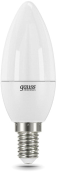 Лампа светодиодная Gauss Elementary 12Вт цок.:E14 свеча 220B 3000K св.свеч.бел.теп. C37 (упак.:10шт) (33112) от магазина РЭССИ