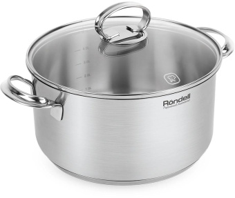 Кастрюля Rondell Zart RDS-1227 5.1л. d=24см (с крышкой) стальной от магазина РЭССИ