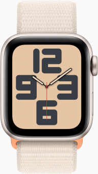 Смарт-часы Apple Watch SE 2023 A2722 40мм OLED корп.сияющая звезда Sport Loop рем.сияющая звезда разм.брасл.:130-200мм (MR9W3QA/A) от магазина РЭССИ