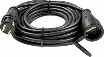 Удлинитель силовой Зубр 55017-30 3x2.5кв.мм 1розет. 30м КГ 16A без катушки черный от магазина РЭССИ