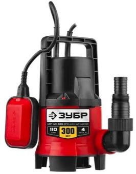 Насос дренажный Зубр НПГ-М1-300 300Вт 110л/час от магазина РЭССИ