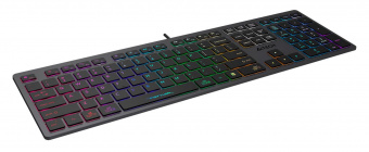 Клавиатура A4Tech Fstyler FX60 серый USB slim LED (FX60 GREY / NEON) от магазина РЭССИ