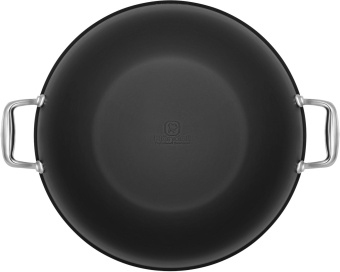 Сковорода ВОК (WOK) Rondell Elements RDA-114 круглая 32см покрытие: TriTitan ручка несъемная (с крышкой) черный от магазина РЭССИ