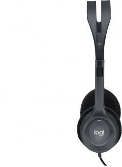 Наушники с микрофоном Logitech H111 серый 2.35м накладные оголовье (981-000593) от магазина РЭССИ