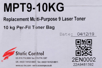 Тонер Static Control MPT9-10KG черный пакет 10000гр. для принтера HP LJ Pro PM401/ P2055/P3005/P3015 от магазина РЭССИ