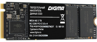 Накопитель SSD Digma PCI-E 3.0 x4 2Tb DGSM3002TM23T Mega M2 M.2 2280 от магазина РЭССИ
