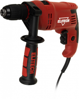 Дрель ударная Elitech ДУ 650РЭК 650Вт патрон:быстрозажимной реверс (кейс в комплекте) (181181) от магазина РЭССИ