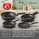Картинка Сковорода Tefal Rock 04225128 круглая 28см покрытие: Titanium ручка несъемная (без крышки) черный (9100049222) от магазина РЭССИ Сковорода Tefal Rock 04225128 круглая 28см покрытие: Titanium ручка несъемная (без крышки) черный (9100049222) от магазина РЭССИ