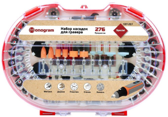 Набор оснастки для граверов Monogram 107-257 красный от магазина РЭССИ