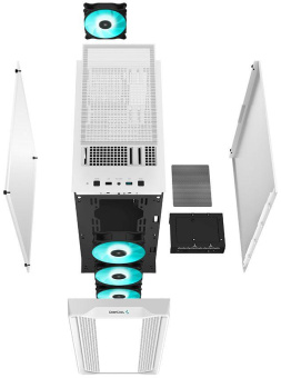Корпус Deepcool CC560 V2 белый без БП ATX 4x120mm 1xUSB2.0 1xUSB3.0 audio bott PSU от магазина РЭССИ