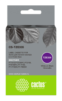 Картридж ленточный Cactus CS-TZE335 TZe-335 белый для Brother 1010/1280/1280VP/2700VP от магазина РЭССИ