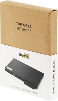 Мобильный аккумулятор TopON TOP-MAX2/W 30000mAh QC3.0/PD3.0 18W 2.4A белый (102468) от магазина РЭССИ