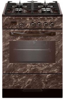 Плита Газовая Gefest ПГ 6500-03 0054 коричневый мрамор (без крышки) реш.чугун от магазина РЭССИ