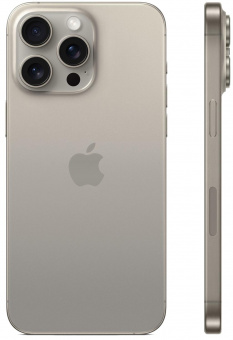 Смартфон Apple A3108 iPhone 15 Pro Max 256Gb титан моноблок 3G 4G 2Sim 6.7" 1290x2796 iOS 17 48Mpix 802.11 a/b/g/n/ac/ax NFC GPS Protect от магазина РЭССИ