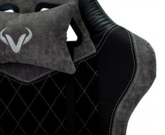 Кресло игровое Zombie VIKING 7 KNIGHT Fabric черный текстиль/эко.кожа с подголов. крестов. металл от магазина РЭССИ