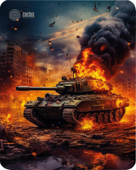 Коврик для мыши Cactus CS-MP-D04M Burning tank Средний рисунок 300x250x3мм от магазина РЭССИ
