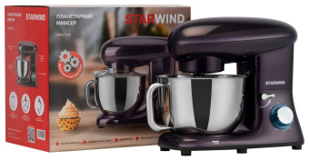 Миксер планетарный Starwind SPM7168 1600Вт ежевичный от магазина РЭССИ