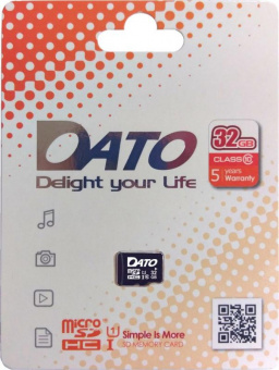 Флеш карта microSDHC 32Gb Class10 Dato DTTF032GUIC10 w/o adapter от магазина РЭССИ