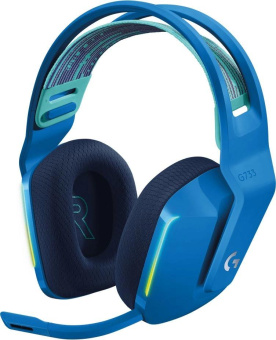 Наушники с микрофоном Logitech G733 Lightspeed синий накладные Radio оголовье (981-000945) от магазина РЭССИ