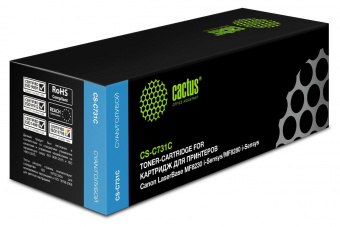 Картридж лазерный Cactus CS-C731C 731 C голубой (1800стр.) для Canon LB i-Sensys MF8230/MF8280 от магазина РЭССИ