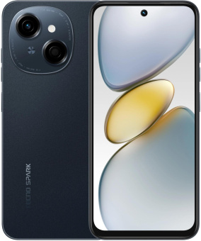 Смартфон Tecno Spark Go 1 64Gb 3Gb черный моноблок 3G 4G 2Sim 6.67" 720x1600 Android 14 13Mpix 802.11 a/b/g/n/ac GPS TouchSc Protect A-GPS microSD max1024Gb от магазина РЭССИ