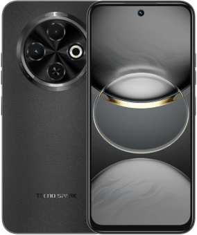 Смартфон Tecno Spark 30C 128Gb 6Gb черный моноблок 3G 4G 2Sim 6.67" 720x1600 Android 14 48Mpix 802.11 a/b/g/n/ac NFC GPS GSM900/1800 Protect FM microSD max1024Gb от магазина РЭССИ