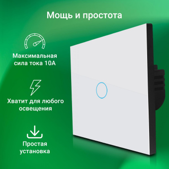 Умный выключатель Digma DiSwitch 1p 1-нокл. универсальный белый (DSW1P) от магазина РЭССИ