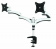 Картинка Кронштейн для мониторов Cactus CS-VM-FE124D-AL серебристый 15"-27" макс.8кг настольный поворот и наклон от магазина РЭССИ Кронштейн для мониторов Cactus CS-VM-FE124D-AL серебристый 15"-27" макс.8кг настольный поворот и наклон от магазина РЭССИ