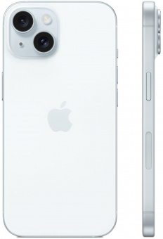 Смартфон Apple A3092 iPhone 15 128Gb голубой моноблок 3G 4G 2Sim 6.1" 1179x2556 iOS 17 48Mpix 802.11 a/b/g/n/ac/ax NFC GPS Protect от магазина РЭССИ