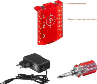 Нивелир лазерн. Kraftool 34640-4 цв.луч. красный 3луч. от магазина РЭССИ