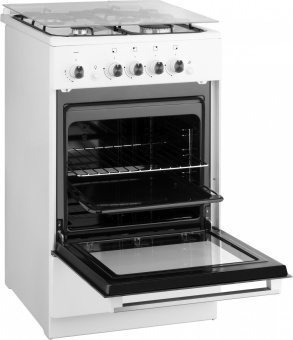 Плита Газовая Weissgauff WGS G4G02 WS белый (стеклянная крышка) реш.сталь от магазина РЭССИ