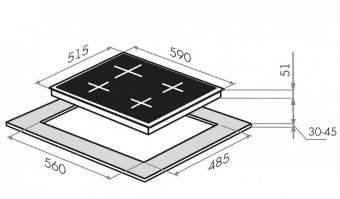 Газовая варочная поверхность Maunfeld EGHG.64.1CB/G черный от магазина РЭССИ