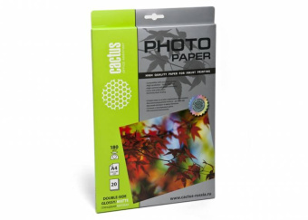 Фотобумага Cactus CS-GMA418020 A4/180г/м2/20л./белый глянцевое/матовое для струйной печати от магазина РЭССИ