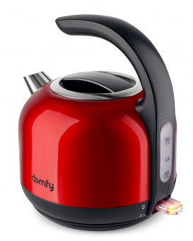 Чайник электрический Domfy DSC-EK506 1.7л. 2200Вт красный/черный (корпус: нержавеющая сталь) от магазина РЭССИ