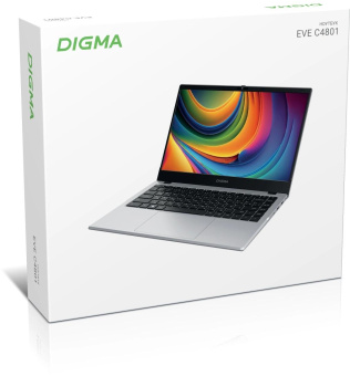 Ноутбук Digma EVE C4801 N100 8Gb SSD256Gb Intel UHD Graphics 14" IPS FHD (1920x1080) Windows 11 Professional silver WiFi BT Cam 5900mAh (DN14N1-8CXW01) от магазина РЭССИ