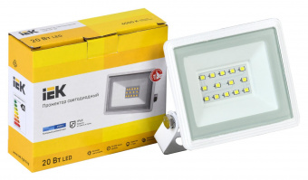 Прожектор уличный IEK СДО светодиодный 20Втбелый (LPDO601-20-65-K01) от магазина РЭССИ